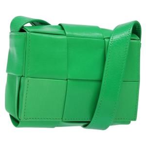 BOTTEGA VENETA Candy Cassette Shoulder Bag Leather Green Auth 137872